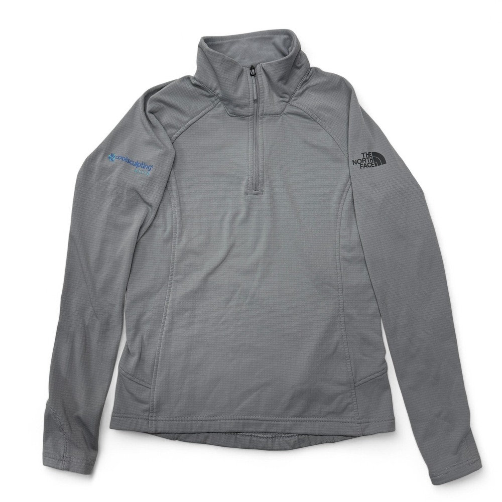 The‎ North Face Mountain Peaks 1/4 Zip Fleece Womens Small Gray Pullover